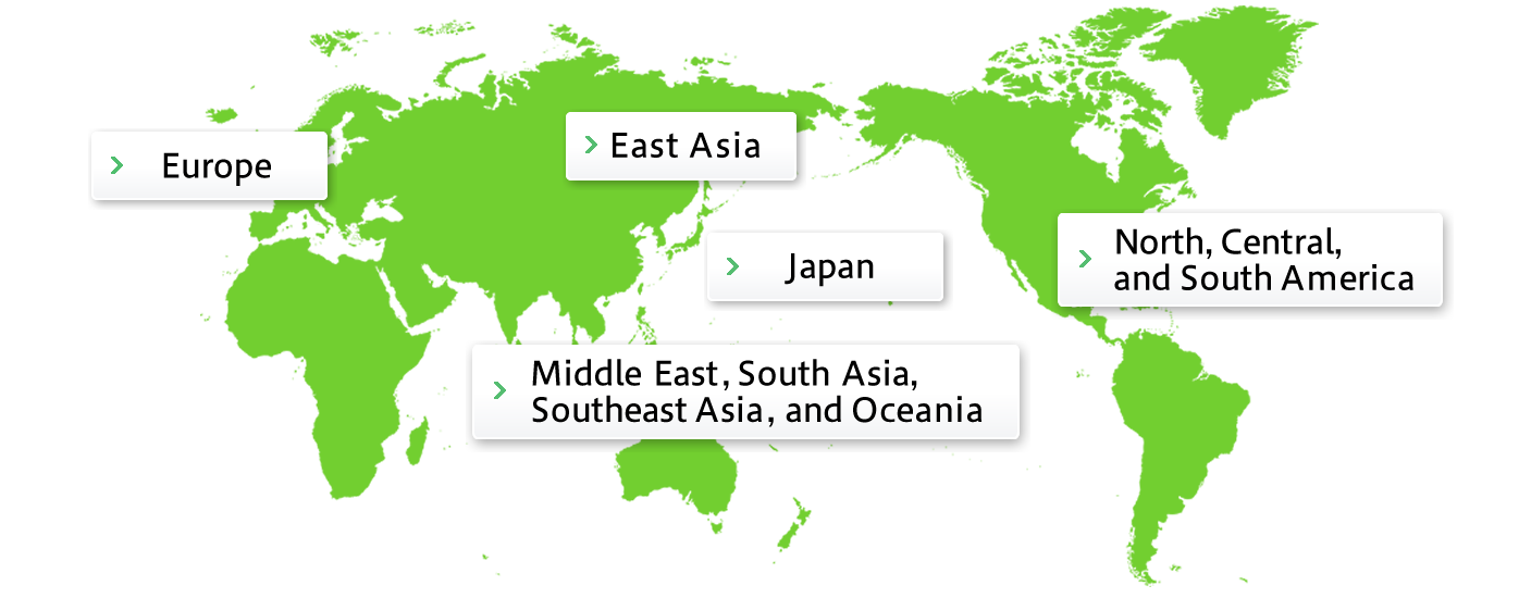 地図：事業ネットワーク